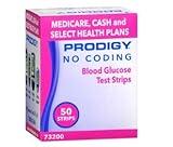 Prodigy 73200 No Coding Blood Glucose Test Strips, Box of 50 Strips