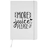 A5 'More Juice Please Baby Toddler Child Humor ' White Hardcover Ruled Notebook (NB00072765)
