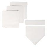 Franklin Sports Baseball Base Deluxe Set - MLB Baseball + Softball Bases, Home Plate and Pitchers Rubber - Portable Kickball Bases White