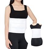 Abdominal Binder Post Surgery Compression Support | Stomach Wrap Belly Band for Hernia Tummy Tuck | Soft, Latex-free, Breathable - (30" - 45") 3 Panel - 9" High