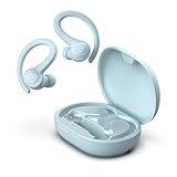 JLab Go Air Sport+ Wireless Workout Earbuds Featuring C3 Clear Calling, Secure Earhook Sport Design, 32+ Hour Bluetooth Playtime, and 3 EQ Sound Settings (Light Blue)