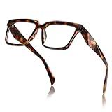 TIANYESY Blue light glasses for Women Men - Ideal for Work/Gaming/TV - Anti Eyestrain UV Protection,Blocking screen glare (Tortoiseshell)