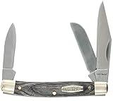 Old Timer Heritage Series 34OT Middleman 5.7in Traditional Folding Pocket Knife with Stainless Steel Clip Point Blade, Sheepsfoot Blade, Pen Blade, and Laminate Handle for Hunting, EDC, and Outdoors