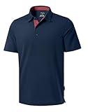 Men's Golf Shirts Dry Fit Moisture Wicking Performance Short Sleeve Collared Polo Shirts for Casual Tennis Bussiness (Navy, XL)