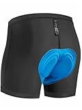 qualidyne Men's Cycling Underwear 4D Padded Bike Shorts MTB Liner Bicycle Undershorts Biking Underpants Breathable Black
