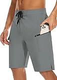 MIVEI 22" Men's Board Shorts Swimwear No Mesh Lining - Long Swim Trunks Surf Shorts Bathing Suit with Zipper Pocket UPF50+