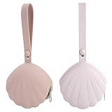 Lovbaby Silicone Pacifier Holder Case, Portable Leakproof Design Baby Pacifier Storage Case, BPA-Free, Easy Clean, 2 Pack