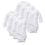 Gerber Unisex Baby Multi-Pack Long-Sleeve Onesies Bodysuit Mitten Cuff Sizes 6-Pack Mitten Cuff 0-3 Months