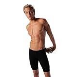 Speedo mens Swimsuit Endurance+ Solid Usa Adult athletic swim jammers, Speedo Black, 34 US