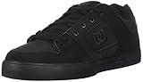 DC Men's Pure Low Top Lace Up Casual Skate Shoe Sneaker, Black/Pirate Black, 18