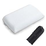 Vekkia Travel Pillow, Memory Foam Pillow Compressible Camping Pillow with Washable Cover,Ergonomic Supportive Pillow for Sleeping Ideal for Adults Kids Travel, Hiking, Airplane and Car-S