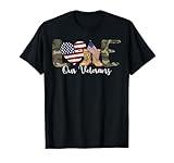 Love Our Veterans Day Proud Military American Flag T-Shirt