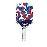 Friday Pickleball Paddle, USA Pickleball Approved, Durable Carbon Fiber, Thermoformed Unibody Design, Honeycomb Core, Gritty Surface for Spin (Summer Heat, 1 Paddle)