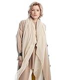 MissShorthair Womens Solid Color Scarfs Long Lightweight Scarf for Women Large Sheer Wrap Shawl,Light Khaki