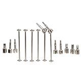 RC Dogbone Joint Set, RC Vehicle Rotor Shafts, High Toughness CVD Drive Shaft Steel Sturdy Heat Treatment for WLtoys 144001 RC Cars Upgrade Parts Replacement Accessories