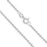 Honolulu Jewelry Company 925 Sterling Silver 1mm Cable Chain Necklace for Women Tarnish Resistant - Made in Italy (20 Inches)