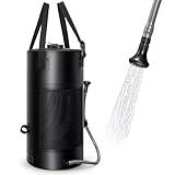 SPACEREST Solar Shower Bag, 5 Gal/20L Solar Heating Camping Shower Bag, On-Off Switchable Shower Head, Portable Shower with Thick Tarpaulin for Camping, Surfing, Outdoor Traveling, No Tear & Leak