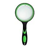 Ueixieo Magnifying Glass75mm 10X Handheld Reading Magnifier for Seniors & Kids, Magnifying Glass for Book Newspaper Reading, Kids Nature Hobby and Science