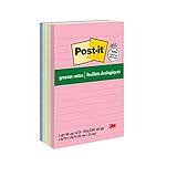 Post-it Greener Notes, 4x6 in, 5 Pads, America's #1 Favorite Sticky Notes, Sweet Sprinkles Collection, Pastel Colors, Clean Removal, 100% Recycled Material (660-RP-A)