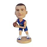 Ru.Master Nikola Jokic Nuggets Bobblehead Basketball Action Figure - 5.3" Hand-Painted Resin Collectible Doll - Perfect Sports Fan Gift for Sons & Fathers - Unique Figurine for Basketball Lovers