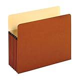 Pendaflex Expanding File Pockets, Letter Size, 5.25" Expansion, Reinforced with DuPont™ Tyvek® Material, Letter Size, Redrope, 10 Per Box (1534G-OX)