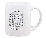 Exclusive Ron's Gone Wrong "Technically Awesome" Ceramic Mug | Official Walt Disney Studios Collectible Coffee Cup | Drinkware For Home Barware Set | Holds 11 Ounces