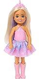 Barbie Dreamtopia Chelsea Unicorn Small Doll with Detachable Tail, Horn Headband Accessory & Lavender Hair, Bends at Waist