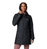 Columbia Womens Heavenly Long Hooded Puffer Jacket, Black, Small