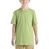 Carhartt Kid's CA6655 Short-Sleeve Pocket T-Shirt - Unisex 10-12 Tendril