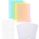 BAOFALI 11PCS A5 Size Dividers for 6 Ring Binder,with Reinforced Edge and 20Tabs,Paper Index Divider Category Page Tab Indexing Cards Die and Stamp Storage Folder