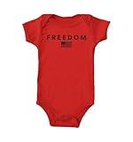 Tcombo Freedom - Political Activist USA Flag Bodysuit (Red, 6 Months)
