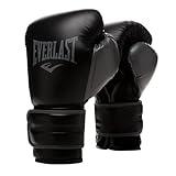 Everlast Powerlock 2 Hook & Loop Boxing Gloves | Fight Training Gloves | Hook and Loop with Durable Hand & Wrist Support | Heavy Bag & Fitness Training (Black, 16 oz)