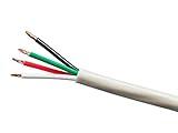 Monoprice Speaker Wire - 12 AWG, 4 Conductor, Burial Rated, Outdoor, Water Resistant Jacket, Pure Bare Copper, 250 Feet, Gray