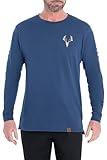 Legendary Whitetails Men's Non-Typical Long Sleeve T-Shirt, Crater Lake Blue