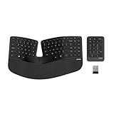 Incase Sculpt Ergonomic Keyboard – Designed by Microsoft – Split Keyset Design, Palm Rest, Contoured Layout, One-Touch Windows Button, AES 128-Bit Encryption, Includes Seperate Number Pad – Black