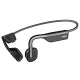 SHOKZ OpenMove - Open-Ear Bluetooth Sport Headphones, Bone Conduction Wireless Earphones, Sweatproof for Running and Workouts, with Sticker Pack, Grey