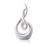 LC LCdecohome Modern Abstract Art Table Decoration - Ceramic Statue Modern White Ornaments for Living Room Great Gift Idea Home Décor 5 * 2.5 * 10.5 inch Gift Box Included