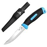 Mossy Oak Fishing & Bait Knife, 4" Fish Fillet With Protective Sheath, Razor Sharp 5Cr15MoV Stainless Steel Blade, Ergonomic Non-Slip Handle for Open Back and Boning