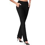 of Today Prime Dress Leggings for Women for Work Women's Yoga Dress Pants 2024 Tummy Control Workout Bootleg Leggings