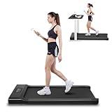 SupeRun Under Desk Treadmill, Walking Pad, Portable Treadmill with Remote & APP Control and LED Display, Quiet Walking Jogging Machine for Office Home Use (Black)