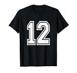 Number 12 T-Shirt Birthday Varsity Sports Team Jersey T-Shirt