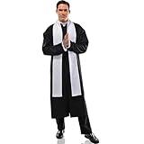 Amscan Priest Halloween Costume for Men, Standard (40-42), with Robe, Collar and Stole