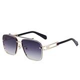 CHUANTEN Personalized Square Vintage Men's and Women's Exclusion Holiday Decorative Sunglasses (Color : G, Size : 1)