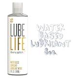 Lube Life Water-Based Personal Lubricant, Lube for Men, Women and Couples, Non-Staining, 8 Fl Oz