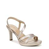 Naturalizer Womens Brenta Heeled Sandal Warm Silver 9 W