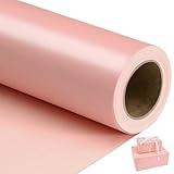 NESCCI Christmas Wrapping Paper,Pink Matte Wrapping Paper,Solid Color Pearly-Lustre Paper,Gift Wrapping Paper,Perfect for Wedding,Valentine's Day,Birthday,Christmas,Baby Shower (17 Inches X 32.8 Feet)