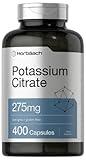 Horbäach Potassium Citrate Supplement 275 mg | 400 Capsules | Non-GMO, Gluten Free