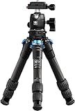 SIRUI Carbon Fiber Travel Tripod with 360° B-00K Arca-Swiss Ballhead, Mini Desktop Tripod for Mirrorless Cameras, Folded Height 12.1", Max Height 16.6″