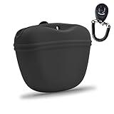 AUDWUD Silicone Dog Treat Pouch,With Dog Training Clicker,Clip on Portable Training Container,Convenient Magnetic Buckle Closing and Waist Clip
