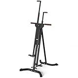 Vertical Climber Exercise Machine for Home Gym with 4 Metal Guide Rails Folding Exercise Climber Cardio Workout Machine 5-Level Heights Stair Stepper Newer Version, Easy to Assemble